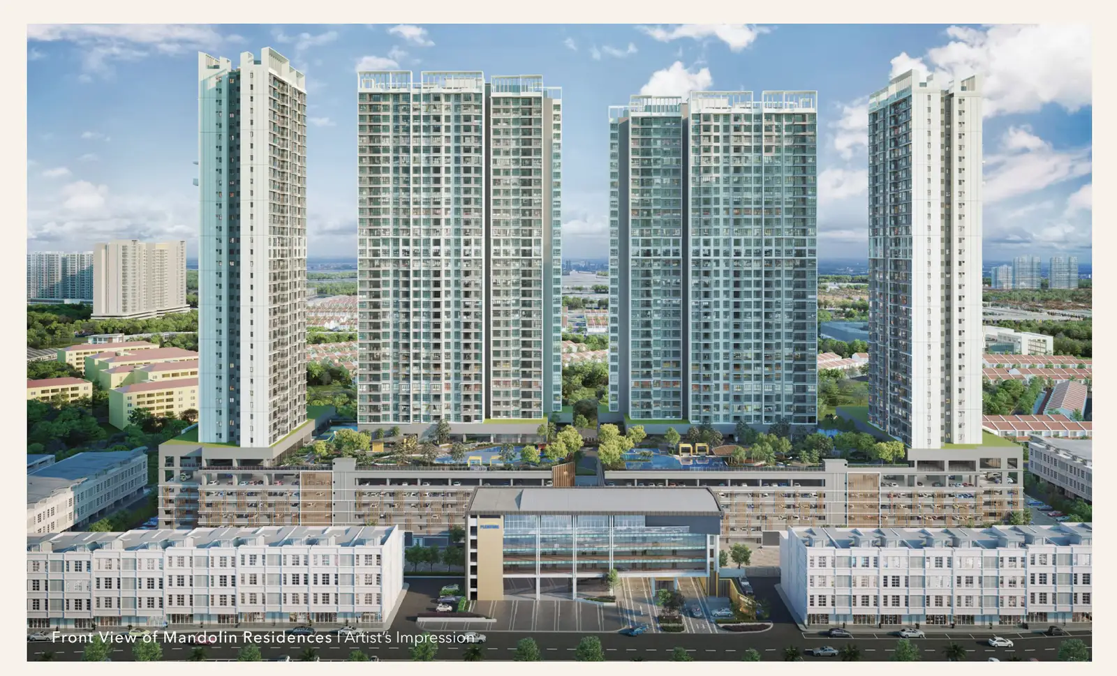 Front view of Mandolin Residences, Taman Desa Tebrau