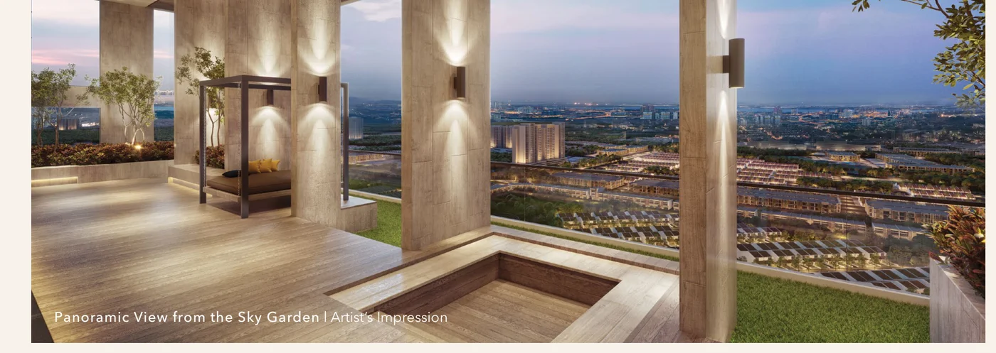 Mandolin Residences Sky Garden panoramic lounge